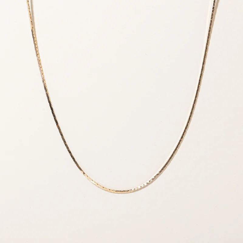 14k Yellow Gold Cobra Chain | 18" |