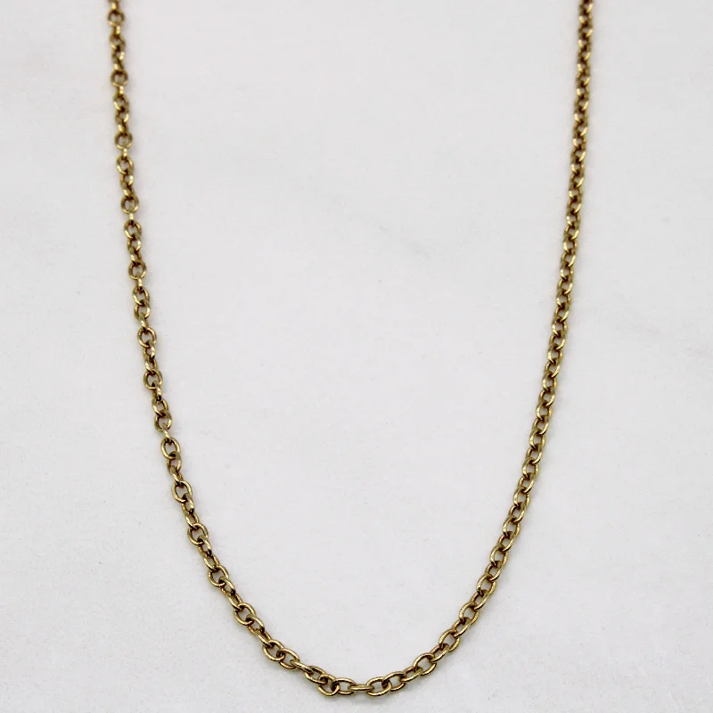 14k Yellow Gold Oval Link Chain | 22" |