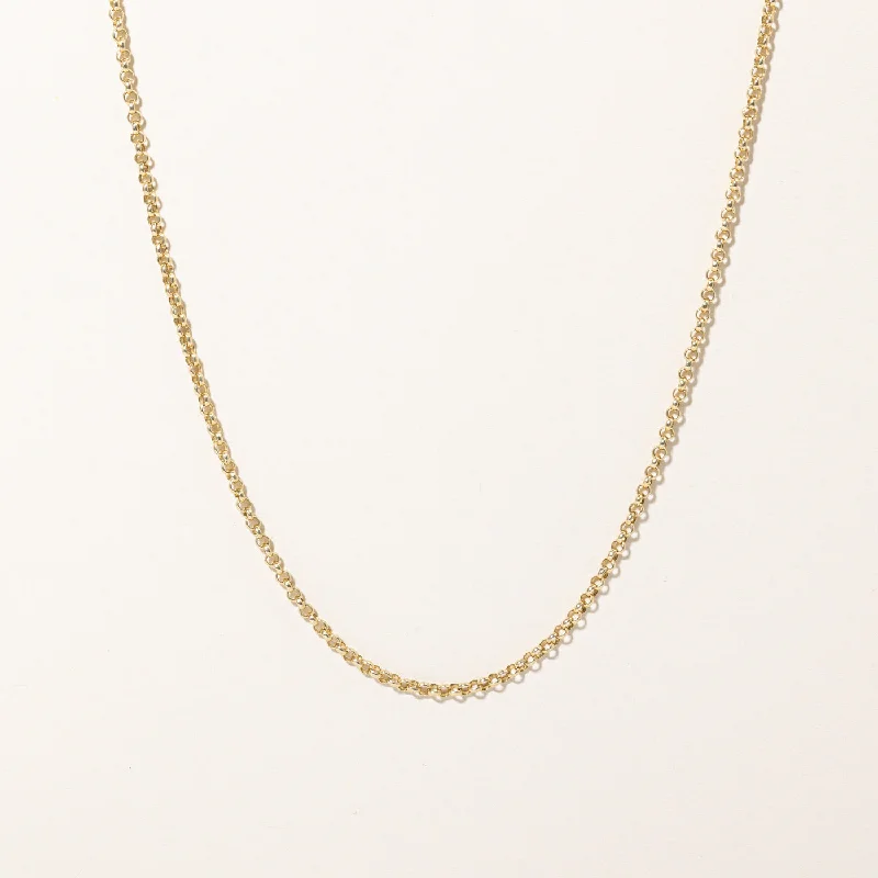 14k Yellow Gold Rolo Chain | 20" |