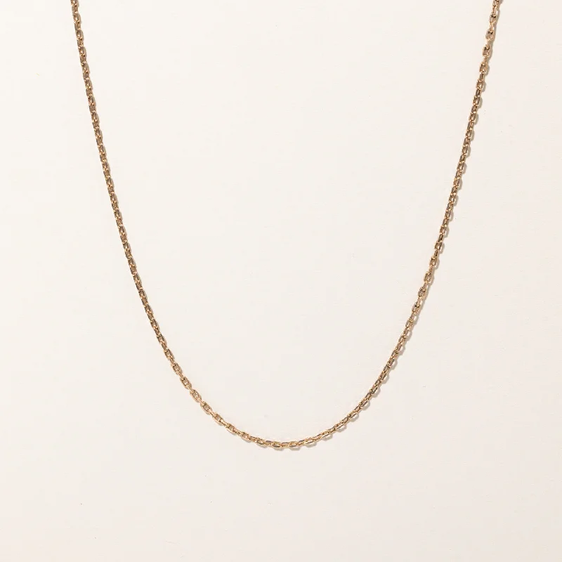 14k Yellow Gold Oval Cable Chain | 29" |