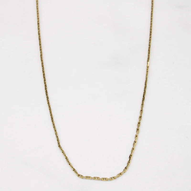 14k Yellow Gold Rectangle Link Chain | 18" |