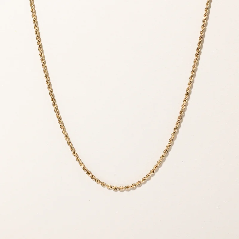 14k Yellow Gold Rope Link Chain | 18" |