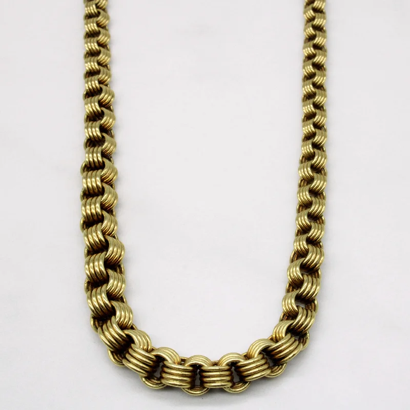 14k Yellow Gold Unique Link Chain | 17" |