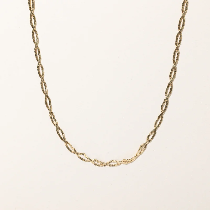 14k Yellow Gold Woven C Link Chain | 32" |