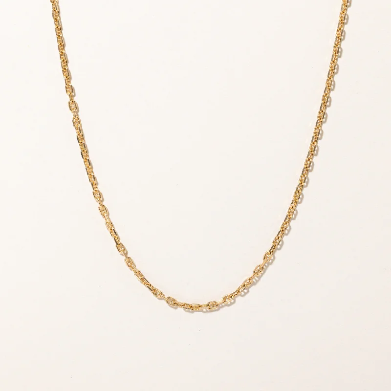 18k Yellow Gold Anchor Link Chain | 28" |