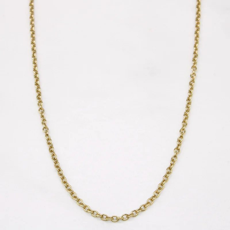 18k Yellow Gold Circle Link Chain | 24" |