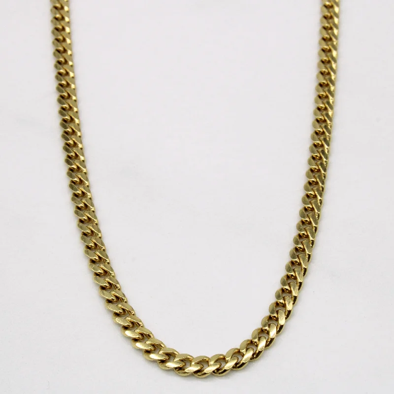 18k Yellow Gold Curb Link Chain | 24" |