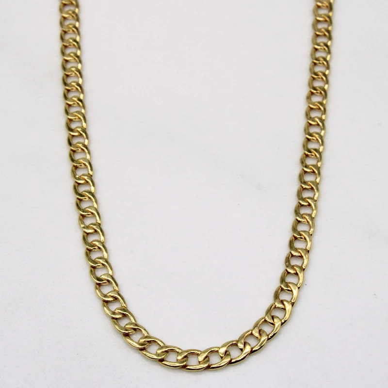 18k Yellow Gold Curb Link Chain | 22" |