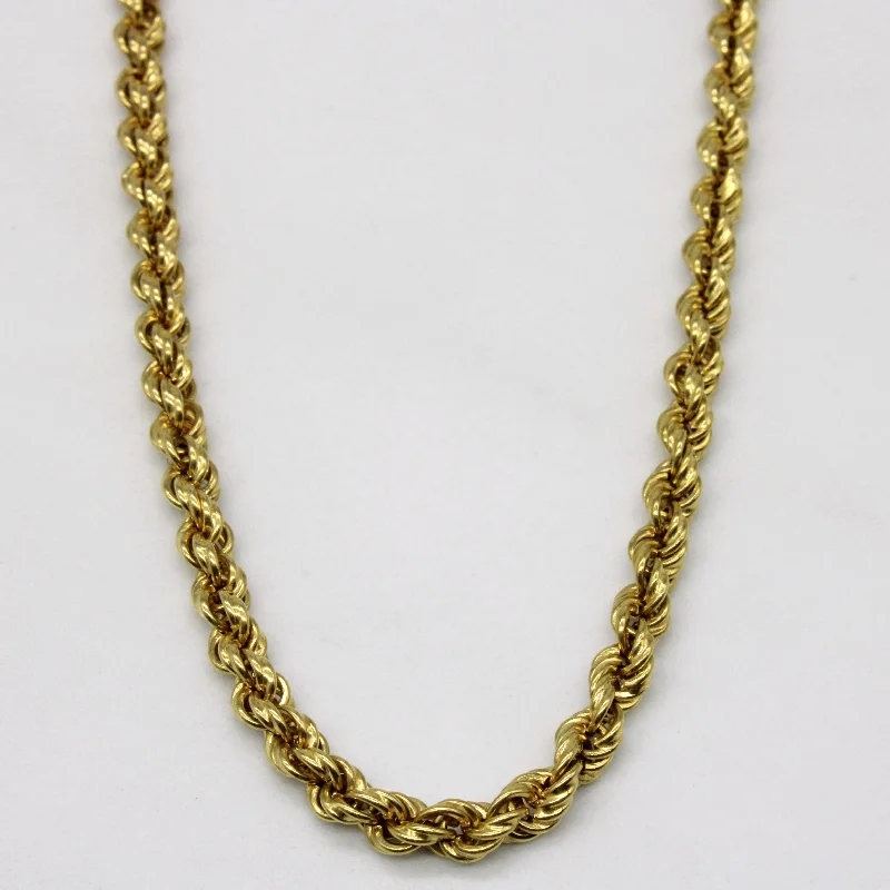 18k Yellow Gold Rope Chain | 18" |