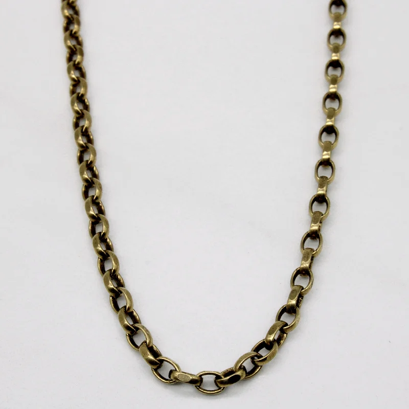 9k Yellow Gold Oval Link Chain | 20" |