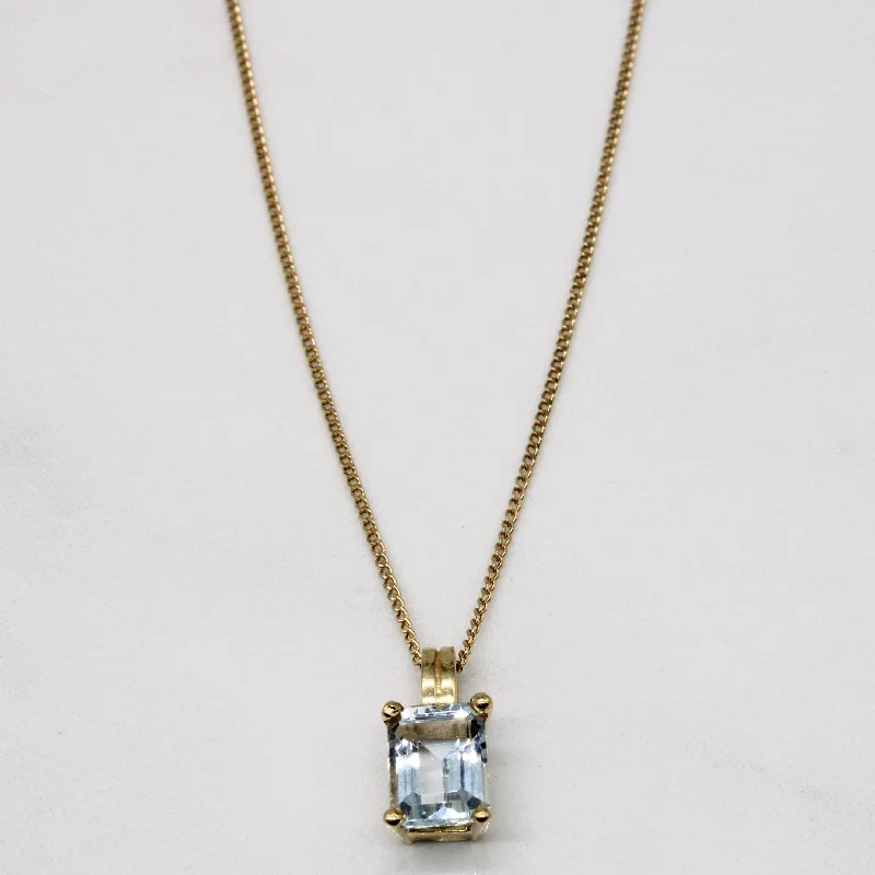 Aquamarine Pendant & Necklace | 1.50ct | 16" |