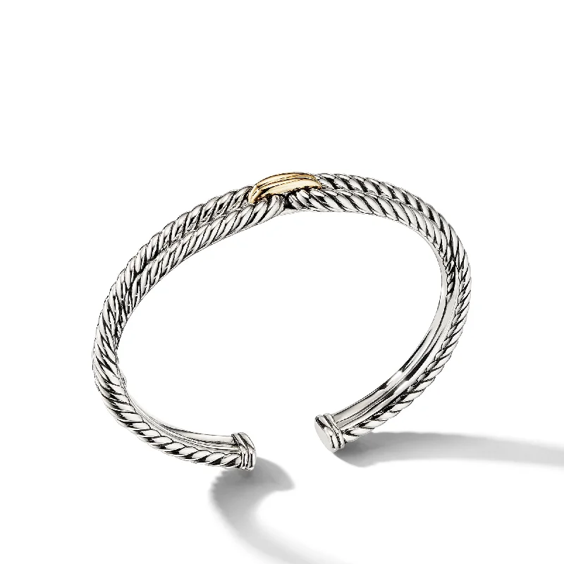 Dazzling Deals On Necklaces, Bracelets, And More Cable Loop Bracelet in Sterling Silver with 18K Yellow Gold\, 9mm