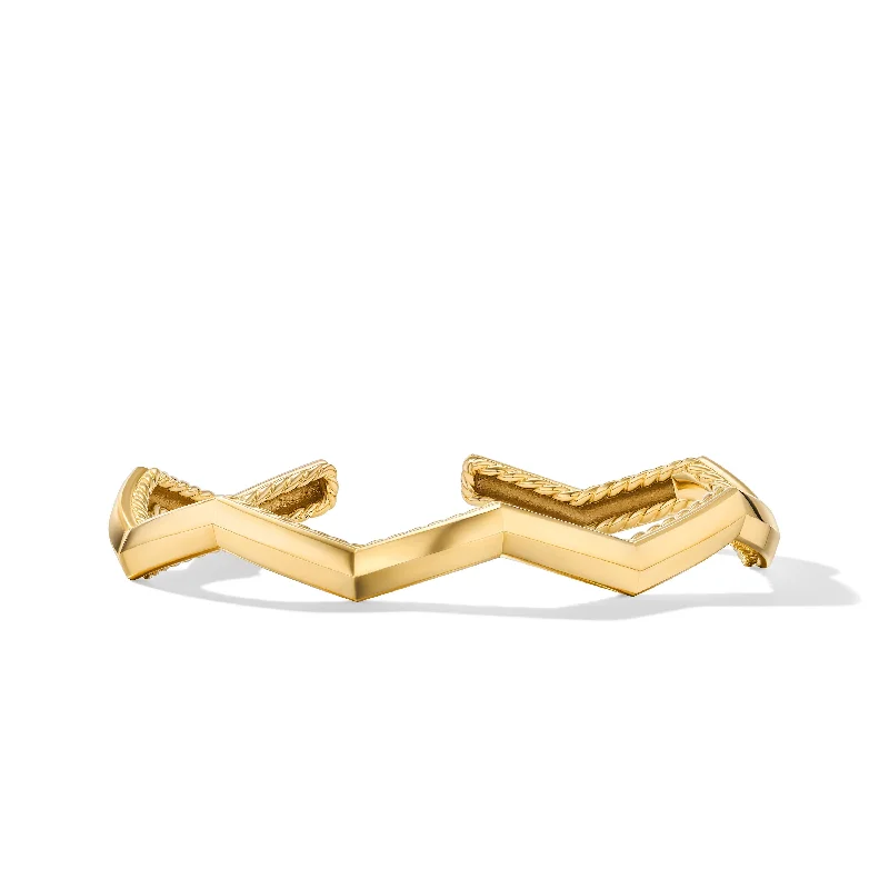 Get Your Favorite Jewelry At The Best Price Zig Zag Stax™ Cuff Bracelet in 18K Yellow Gold\, 5mm