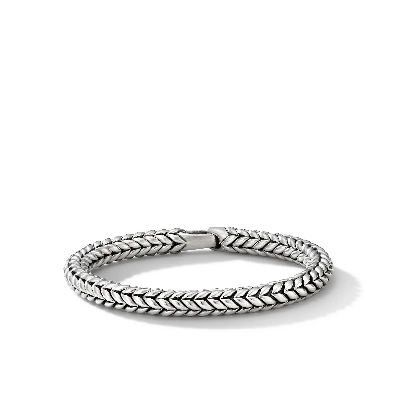 Sparkle More For Less – Jewelry Sale Happening Now Chevron Bead Bracelet in Sterling Silver\, 8mm