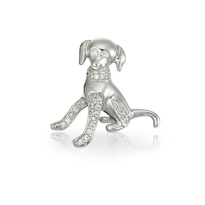 "Barkley" Diamond Doggie Charm