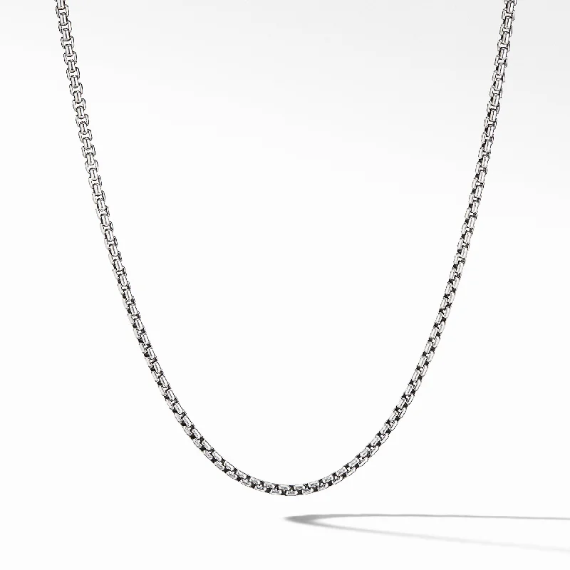 Shop Jewelry That Shines Without The High Price Box Chain Necklace in Sterling Silver\, 2.7mm