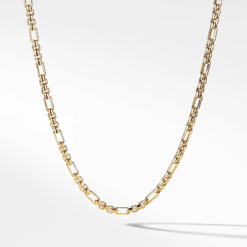 Premium Jewelry Now Available At Special Discounts Open Station Box Chain Necklace in 18K Yellow Gold\, 3mm