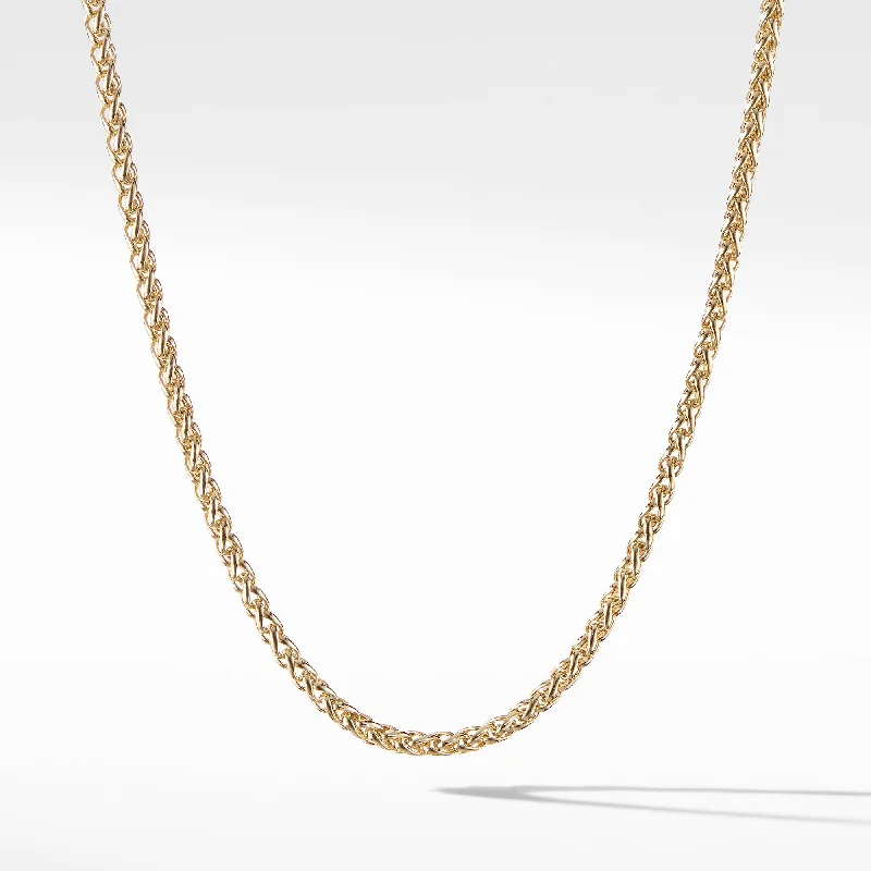 Jewelry Clearance Event – Stock Up Before It's Over Wheat Chain Necklace in 18K Yellow Gold\, 4mm