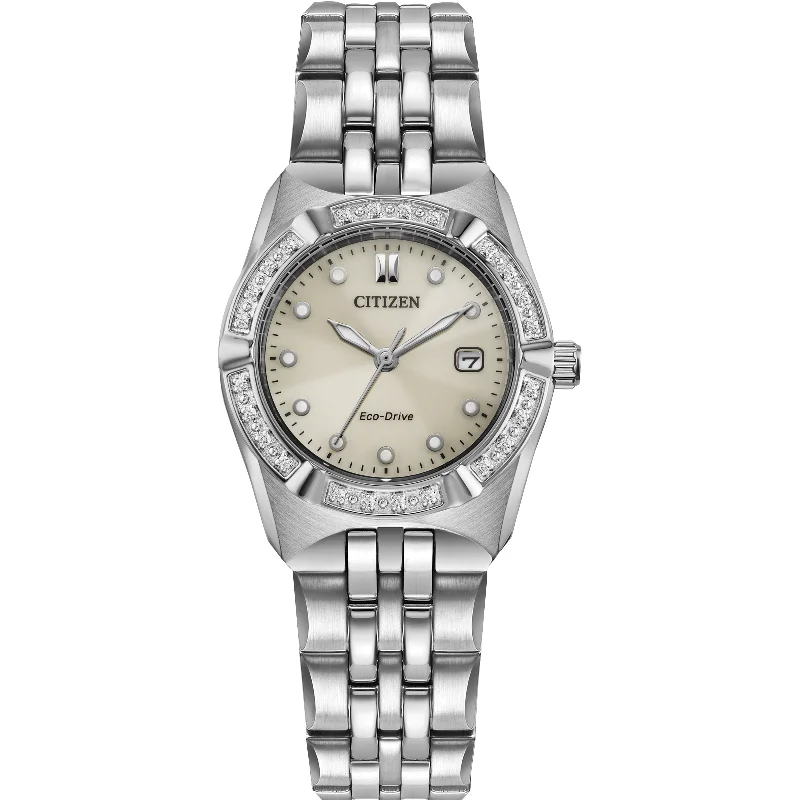 Luxury Jewelry Without The Luxury Price Tag Citizen Eco-Drive Corso Diamond EW2710-51X