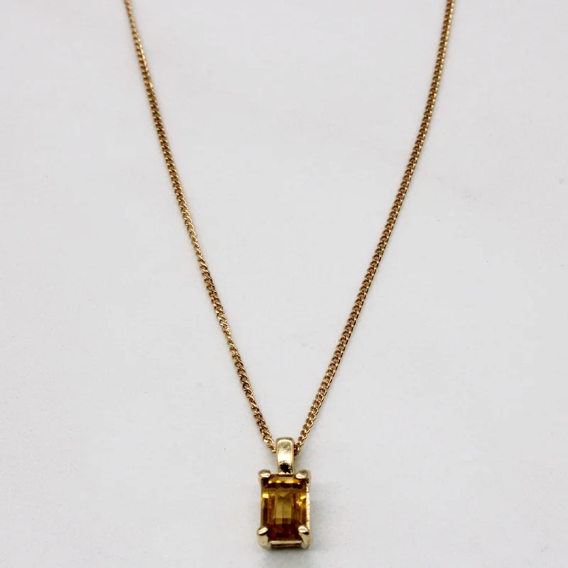 Citrine Pendant & Necklace | 0.90ct | 16" |