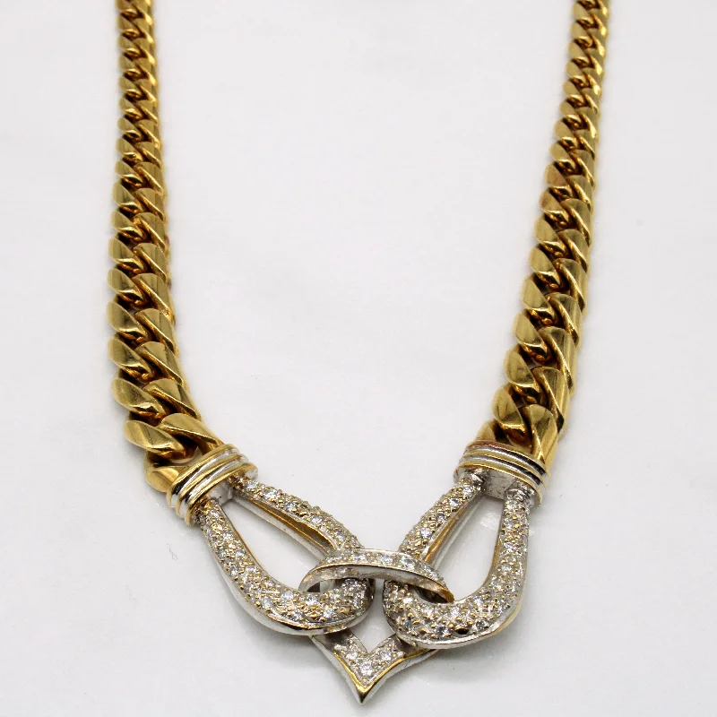 Diamond Buckle Necklace | 0.90ctw | 15" |