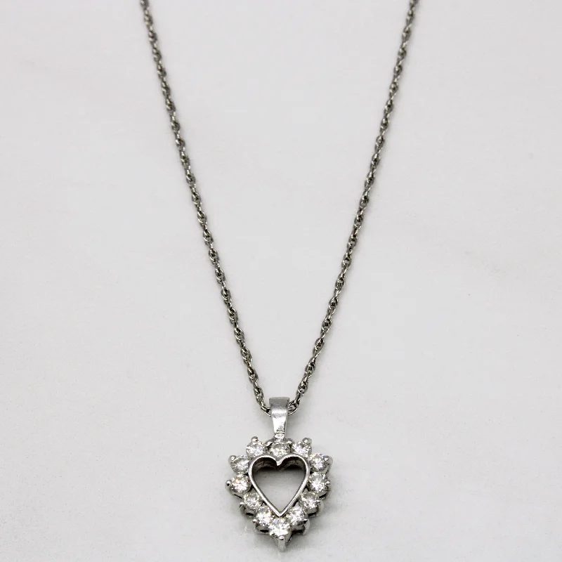 Diamond Heart Pendant & Necklace | 0.30ctw | 18" |