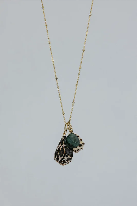 Trendy And Classic Jewelry Now At Reduced Prices Cone Shell Pile Necklace - Grandidierite