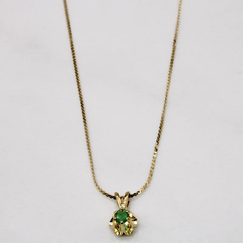 Emerald Pendant & Necklace | 0.07ct | 16" |