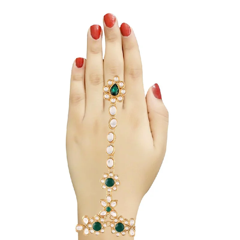 Timeless Elegance At Unbelievable Discounts Etnico Gold-Plated Bracelet With Ring (Women)