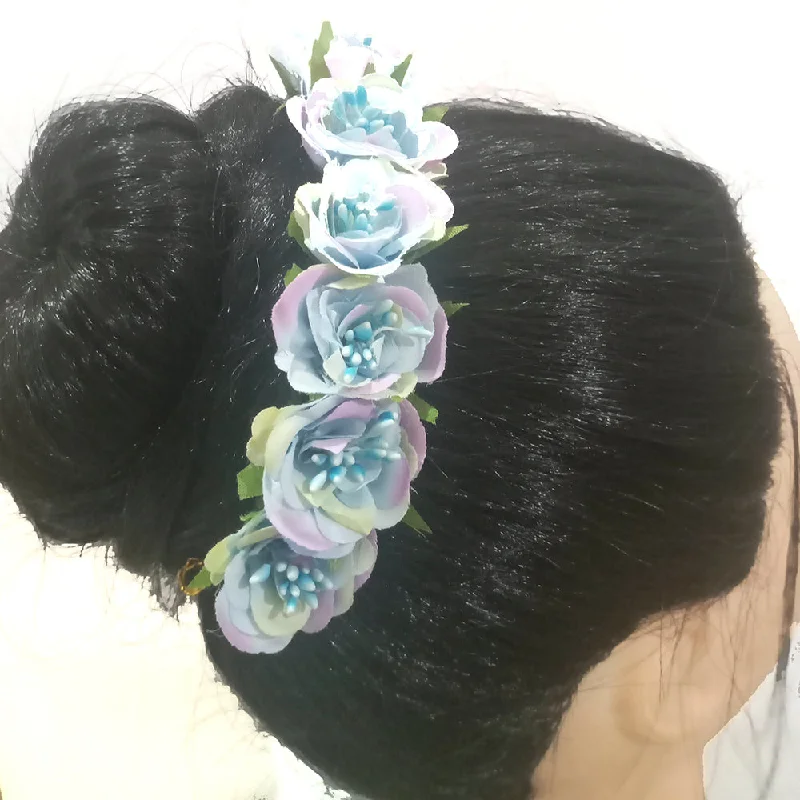 Shop Fine Jewelry With Exclusive Savings Kavyas Kreation Designer Floral Hair Brooch - 11191009BLU