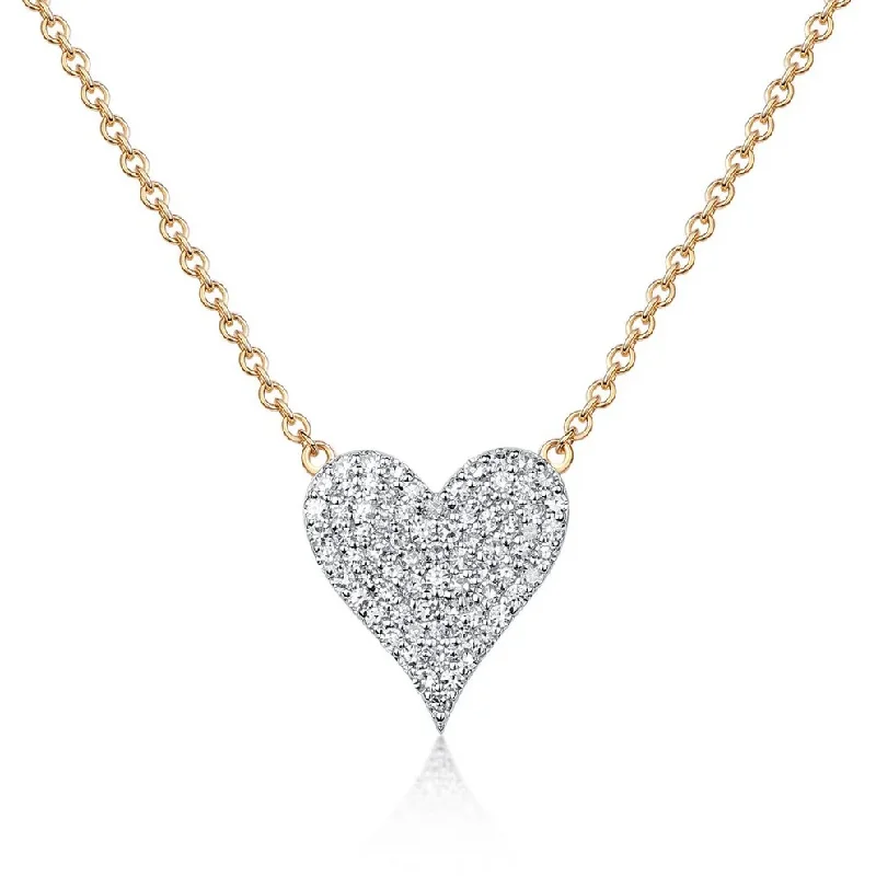 CLAIRE TWO SIDED DIAMOND HEART NECKLACE