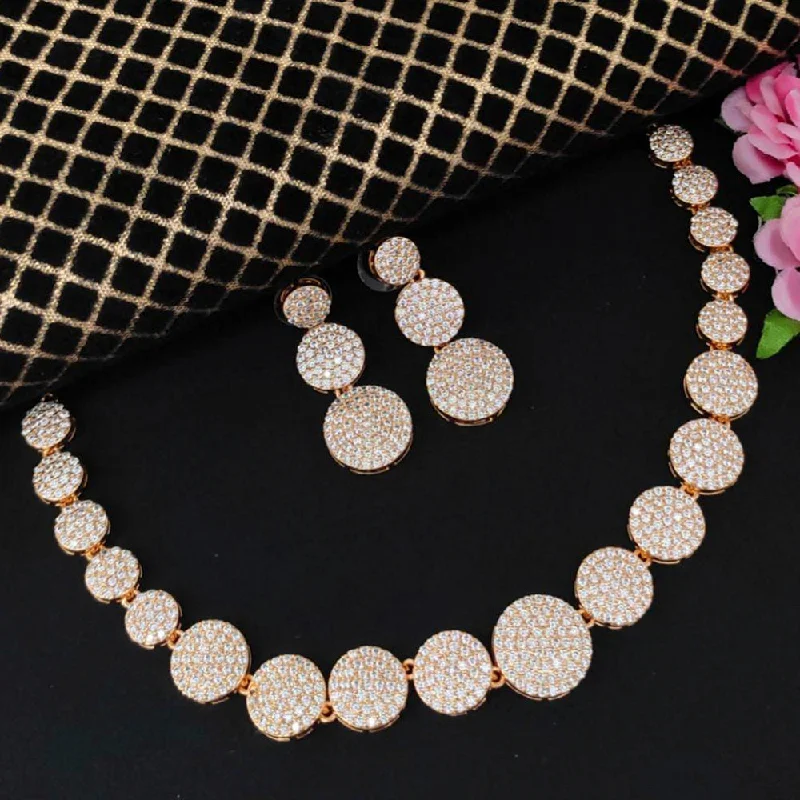 Manisha Jewellery Rose Gold Plated Necklace Set