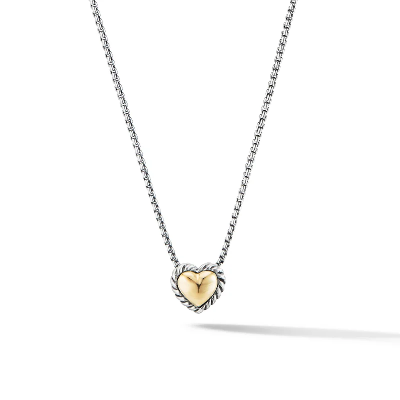 Bestselling Jewelry At Special Promotional Rates Cable Collectibles® Cookie Classic Heart Necklace in Sterling Silver with 18K Yellow Gold\, 8.5mm Bestselling Jewelry At Special Promotional Rates Cable Collectibles® Cookie Classic Heart Necklace in Sterling Silver with 18K Yellow Gold\, 8.5mm