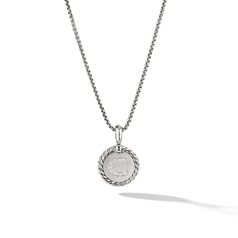 Get The Best Deals On Timeless Jewelry Pieces Initial Charm Necklace in Sterling Silver with Diamond C