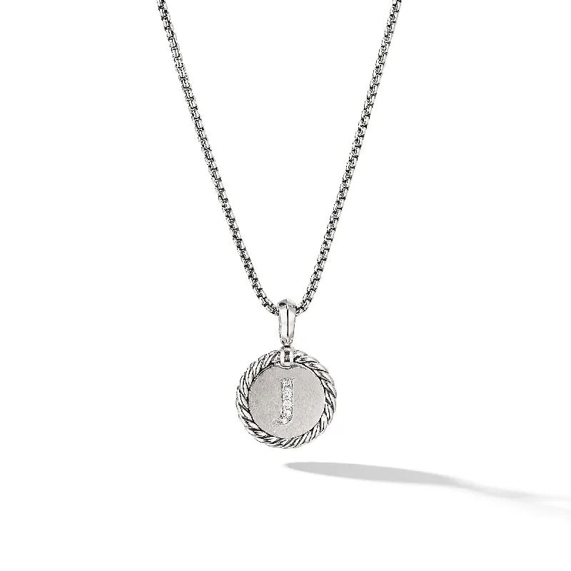 Buy More, Save More On Stunning Jewelry Pieces Initial Charm Necklace in Sterling Silver with Diamond J