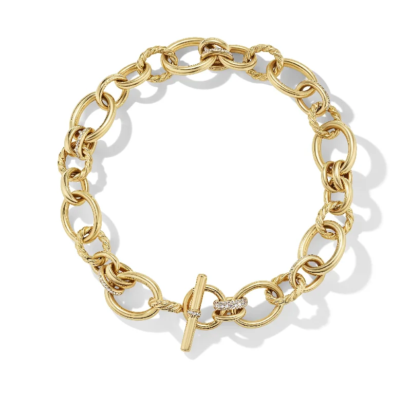 Affordable Luxury Jewelry – Style At A Great Price DY Mercer™ Chain Necklace in 18K Yellow Gold with Diamonds\, 25mm