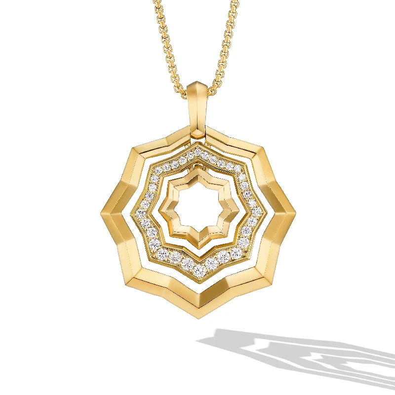 Trending Jewelry Now At Unbeatable Prices Stax Zig Zag Pendant Necklace in 18K Yellow Gold with Diamonds\, 28mm