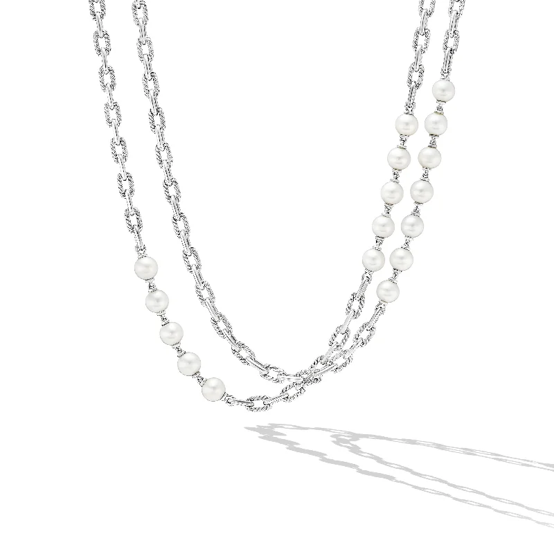 Breathtaking Jewelry, Breathtaking Prices DY Madison® Chain Necklace in Sterling Silver with Pearls\, 6mm