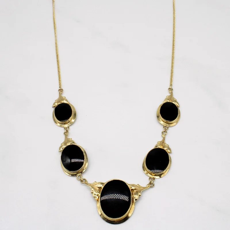 Onyx Pendant Necklace | 25.00ctw | 21" |