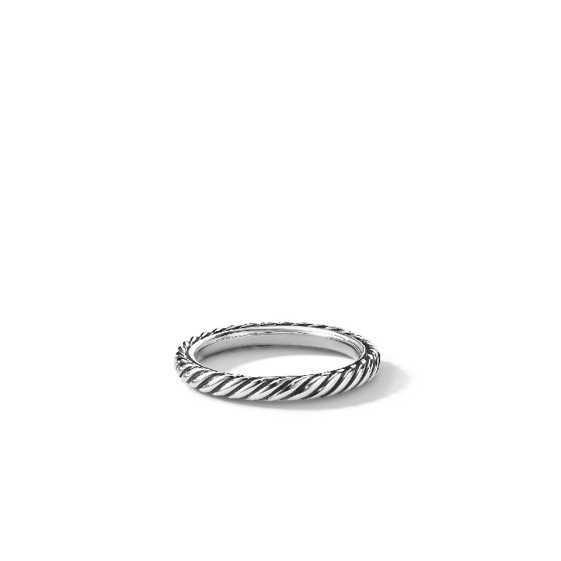 Stunning Jewelry At A Fraction Of The Price Cable Collectibles® Stack Ring in Sterling Silver\, 3mm