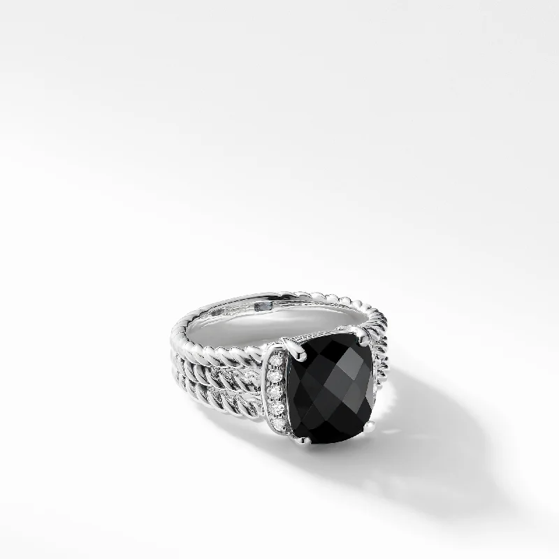 Sparkle More For Less – Jewelry Sale Happening Now Petite Wheaton® in Sterling Silver with Black Onyx and Diamonds\, 10mm