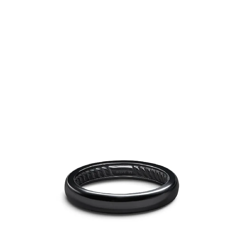 Limited-Time Jewelry Discounts – Shine Without The Splurge DY Classic Band Ring in Black Titanium\, 4mm