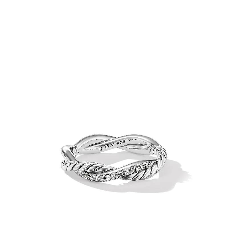 Flash Sale On Stunning Jewelry – Don't Miss Out Petite Infinity Band Ring in Sterling Silver with Diamonds\, 4mm