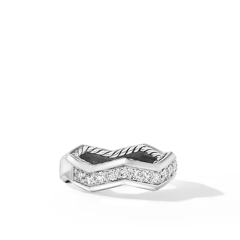 Last Chance To Grab Your Favorite Jewelry At A Discount Zig Zag Stax™ Ring in Sterling Silver with Diamonds\, 5mm