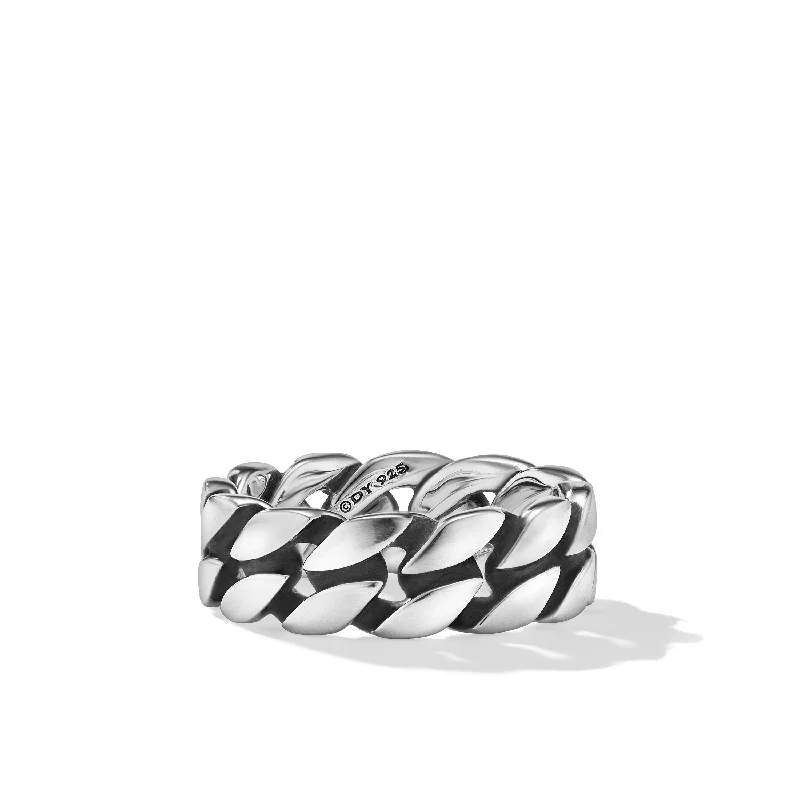 Jewelry Deals That Sparkle – Shop Today Curb Chain Band Ring in Sterling Silver\, 8mm