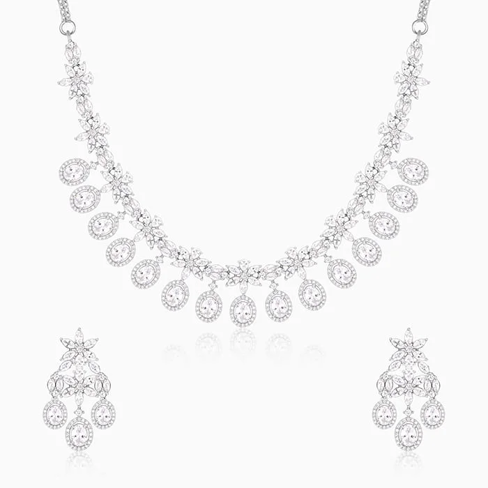 Silver Gleaming Bridal Set