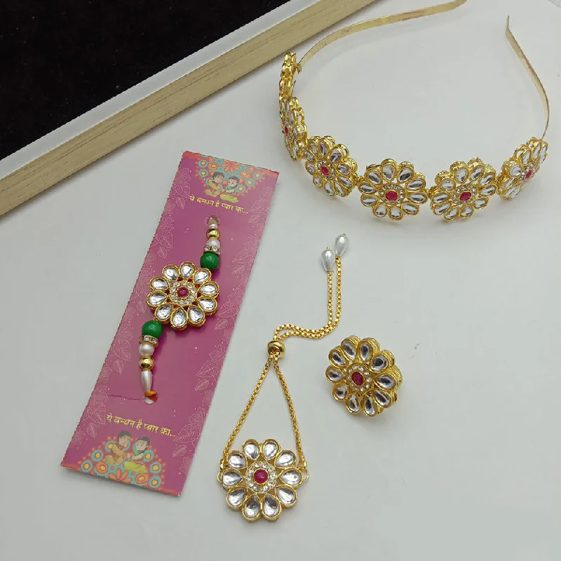 Handcrafted Beauty At Affordable Prices SP Jewellery Gold Plated  Kundan Stone Jewellery Combo