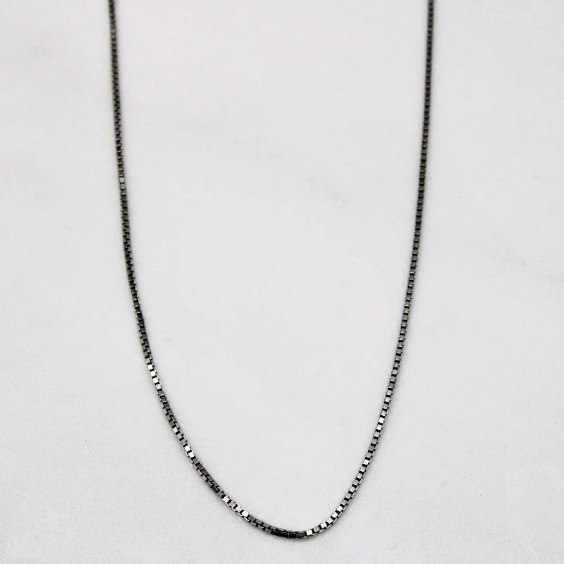 Sterling Silver Box Link Chain | 18" |