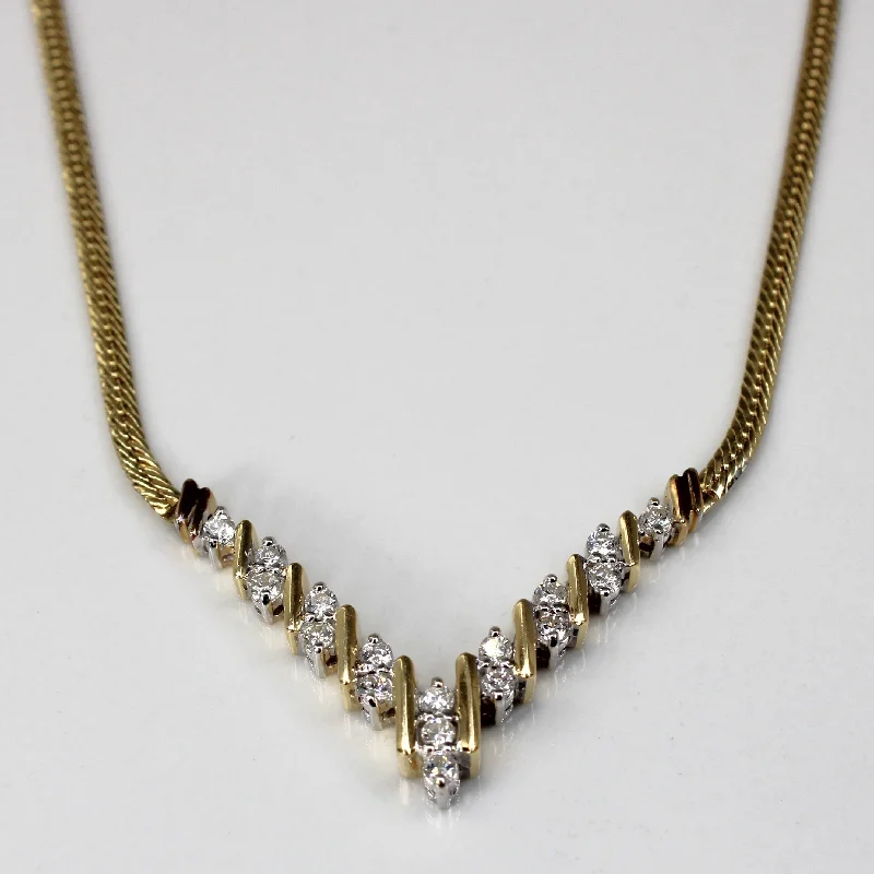 Tension Set Diamond Necklace | 0.45ctw | 18"|