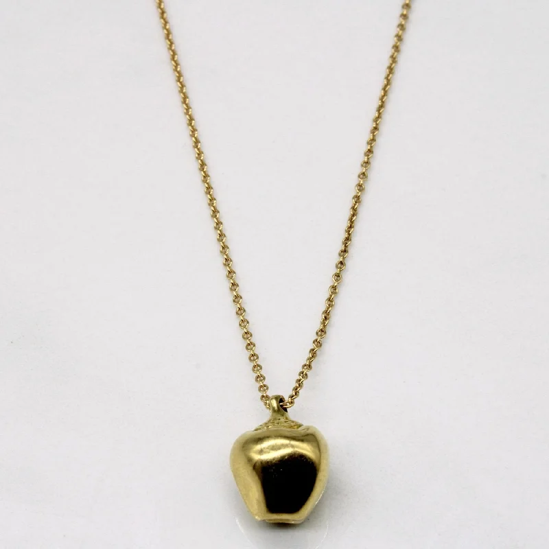 'Tiffany & Co' Elsa Peretti Vintage 1979 18k Yellow Gold Apple Necklace | 16" |